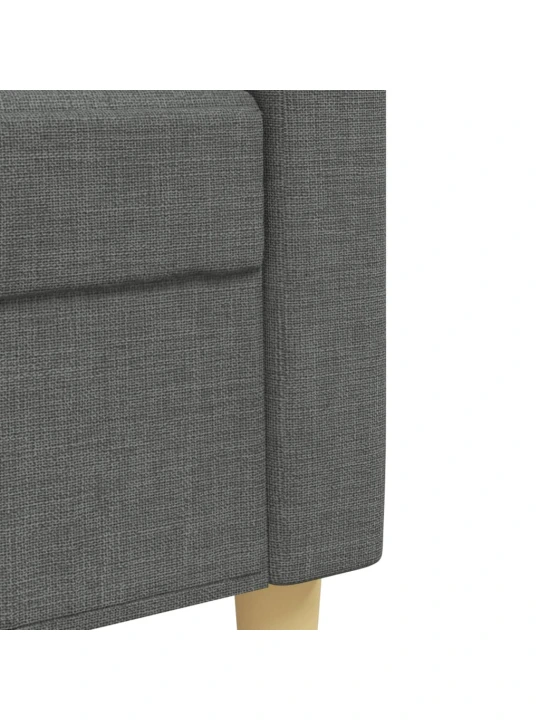 3dílná sedací souprava tmavě šedá textil