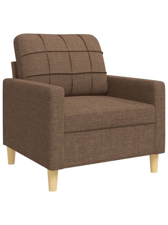 3dílná sedací souprava hnědá textil