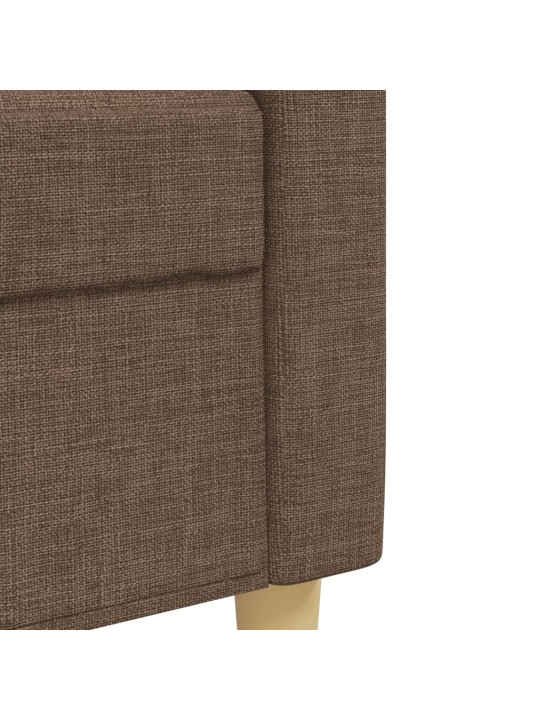 3dílná sedací souprava hnědá textil