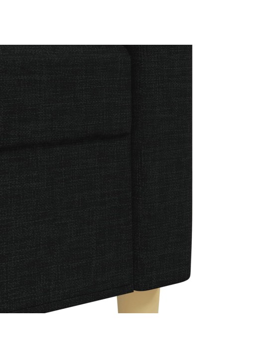 3dílná sedací souprava černá textil