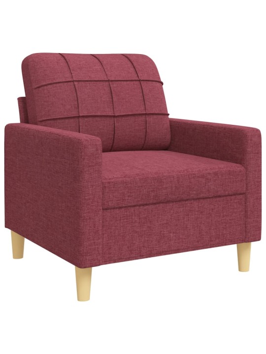 3dílná sedací souprava vínová textil