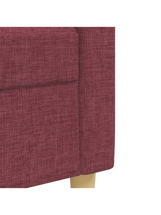 3dílná sedací souprava vínová textil