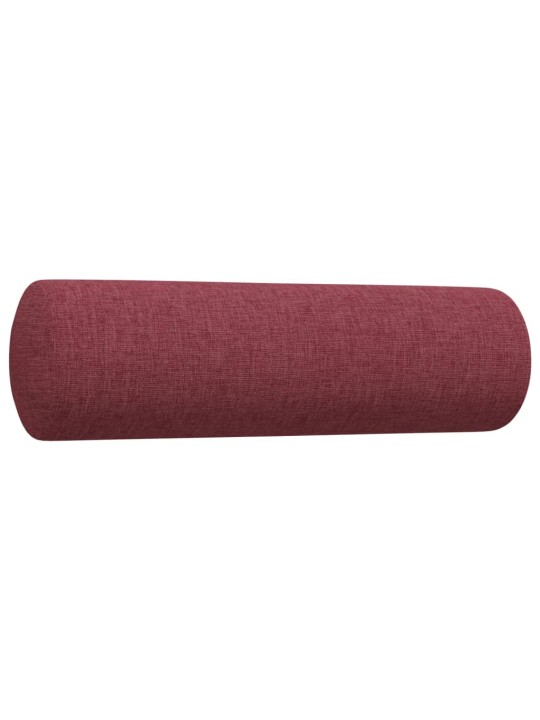 3dílná sedací souprava s polštáři vínová textil