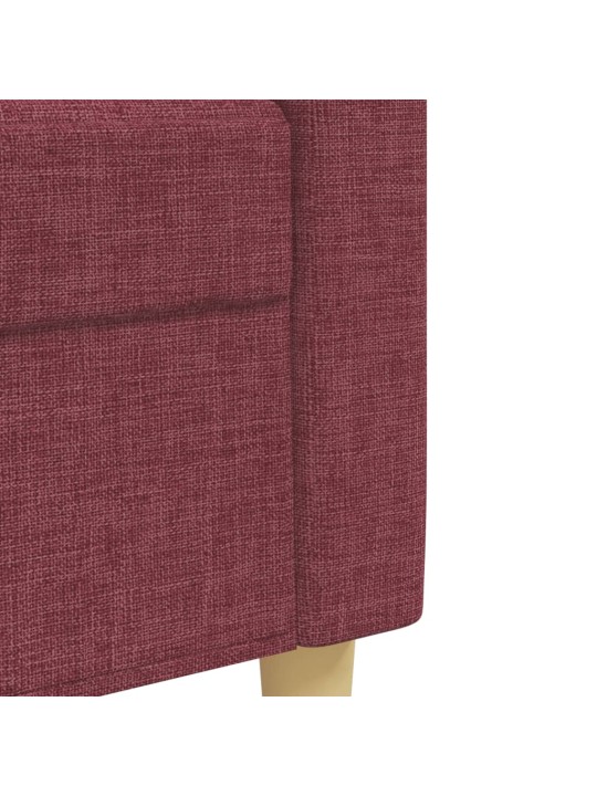 3dílná sedací souprava s polštáři vínová textil