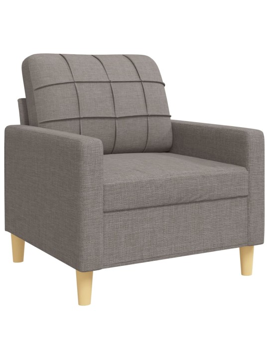 3dílná sedací souprava s polštáři taupe textil