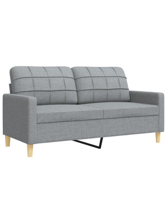 2dílná sedací souprava světle šedá textil