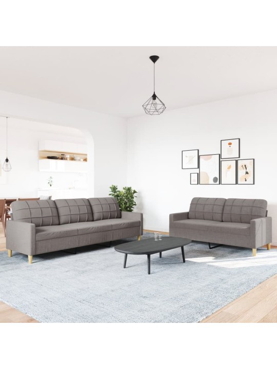 2dílná sedací souprava taupe textil
