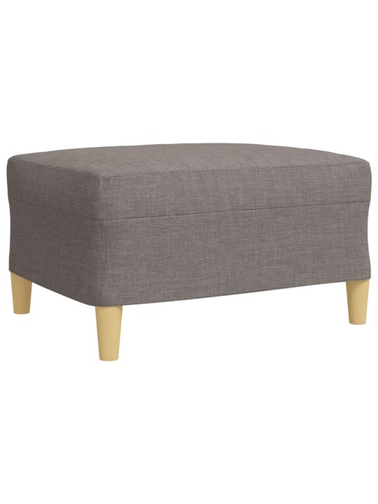 3dílná sedací souprava s podnožkou taupe textil