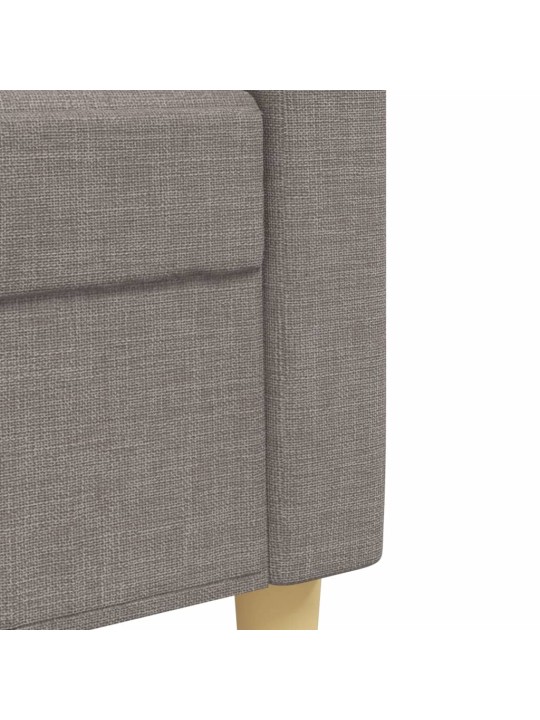 3dílná sedací souprava s podnožkou taupe textil