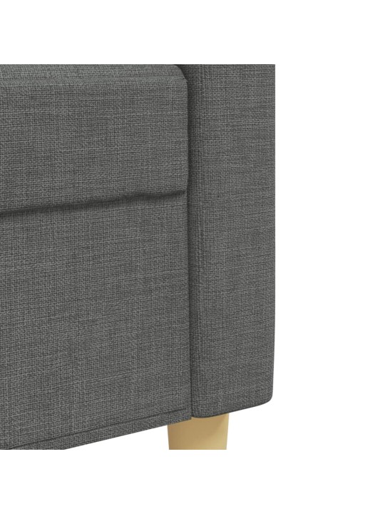 2dílná sedací souprava s polštáři tmavě šedá textil