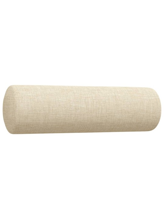 2dílná sedací souprava s polštáři krémová textil