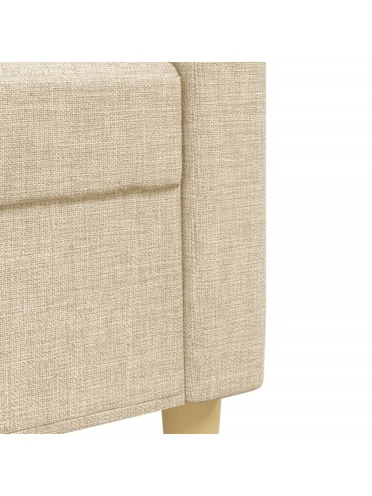 2dílná sedací souprava s polštáři krémová textil