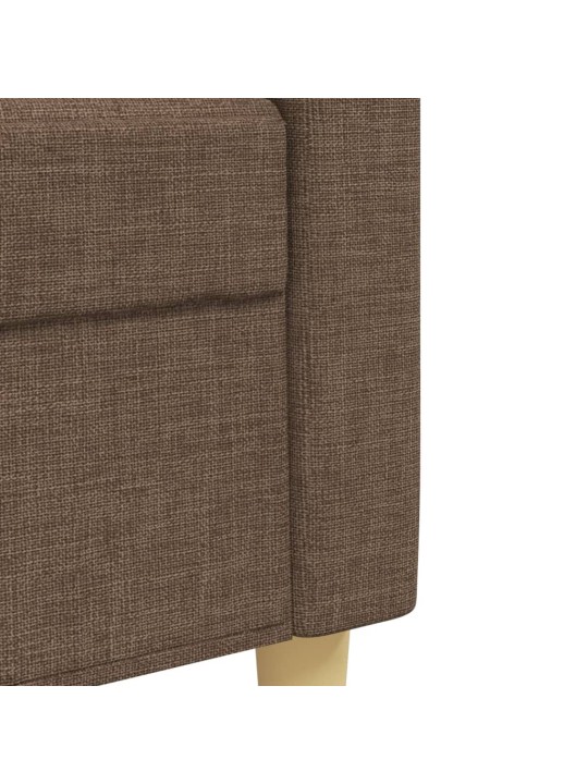 2dílná sedací souprava s polštáři hnědá textil