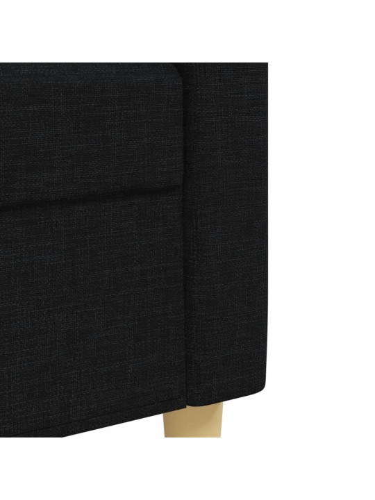 2dílná sedací souprava s polštáři černá textil