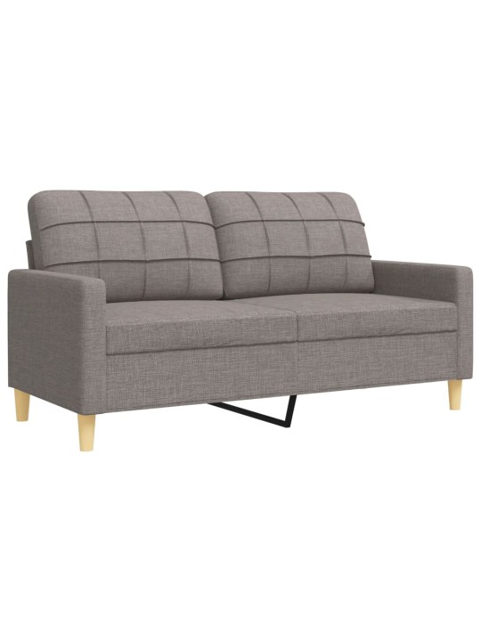 2dílná sedací souprava s polštáři taupe textil