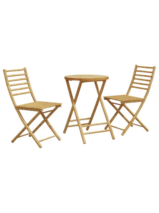 3dílný bistro set bambus