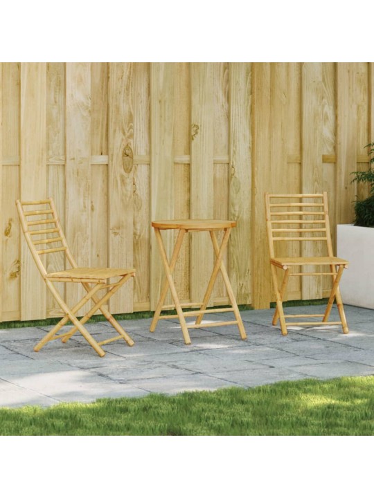 3dílný bistro set bambus