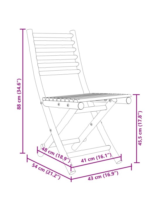 3dílný bistro set bambus