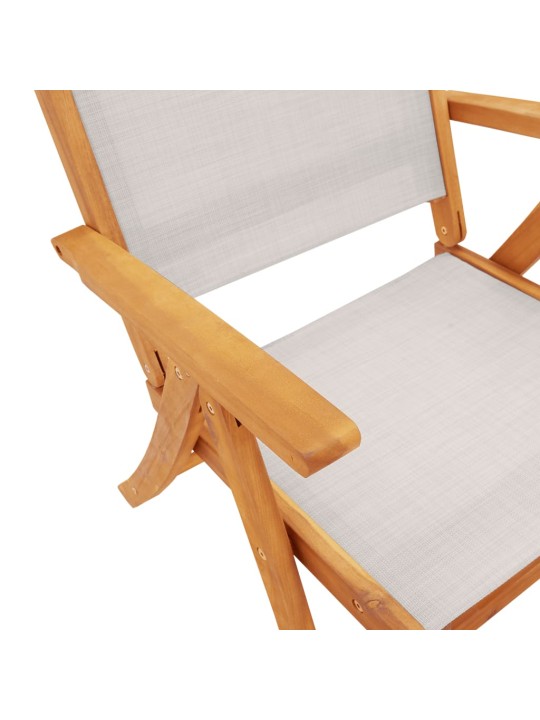 7dílný zahradní jídelní set masivní akáciové dřevo a textilen