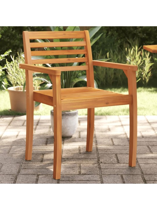 Zahradní židle 6 ks 59 x 55 x 85 cm masivní akáciové dřevo