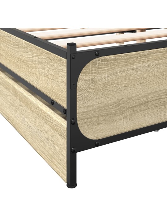 Rám postele se zásuvkami dub sonoma 120x200 cm kompozitní dřevo
