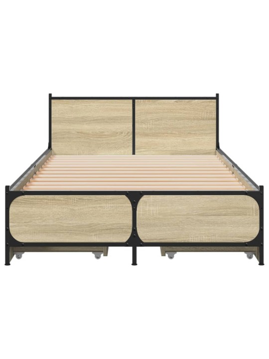 Rám postele se zásuvkami dub sonoma 90x200 cm kompozitní dřevo