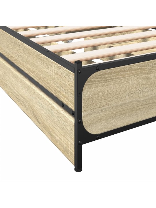 Rám postele se zásuvkami dub sonoma 90x200 cm kompozitní dřevo