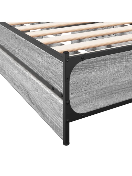 Rám postele se zásuvkami šedý sonoma 75x190 cm kompozitní dřevo
