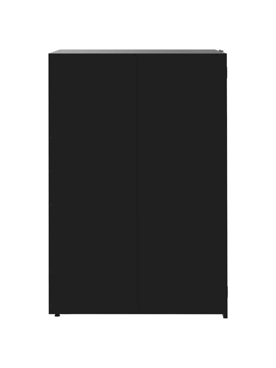 Box na 4 popelnice černý 276 x 79 x 117 cm ocel