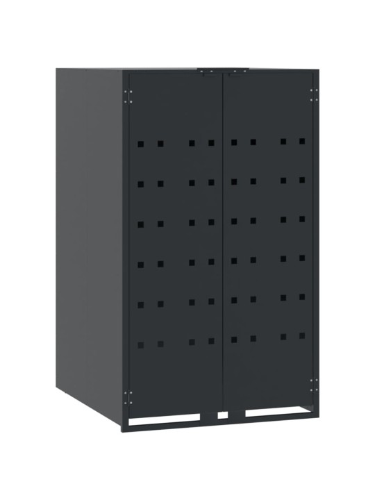 Box na 2 popelnice antracitový 138 x 79 x 117 cm ocel