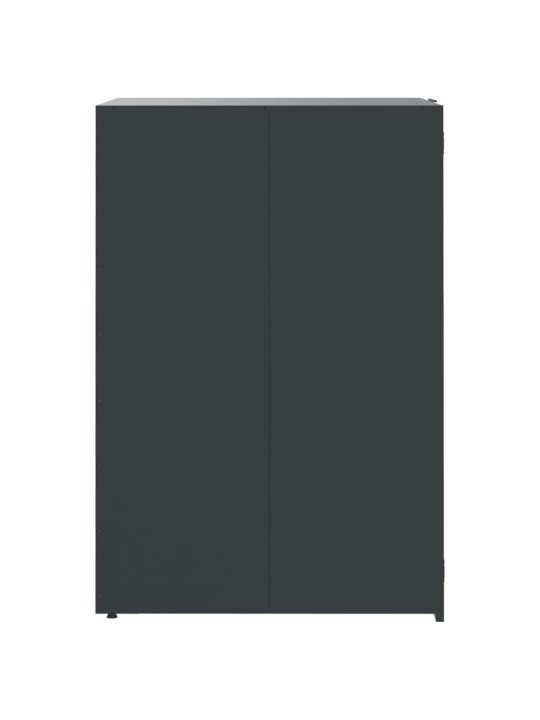 Box na 2 popelnice antracitový 138 x 79 x 117 cm ocel