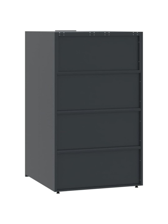 Box na 2 popelnice antracitový 138 x 79 x 117 cm ocel