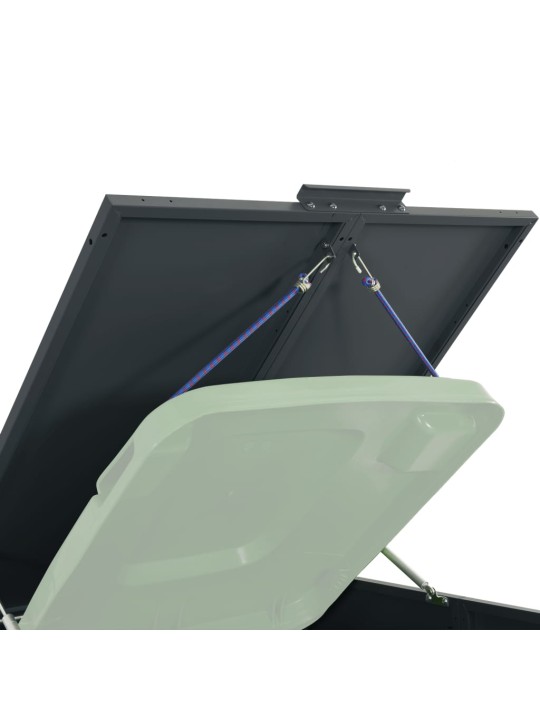 Box na 2 popelnice antracitový 138 x 79 x 117 cm ocel