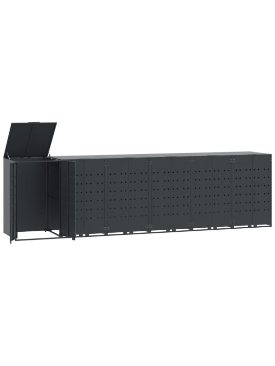 Box na 6 popelnic popelnic 414 x 79 x 117 cm ocel