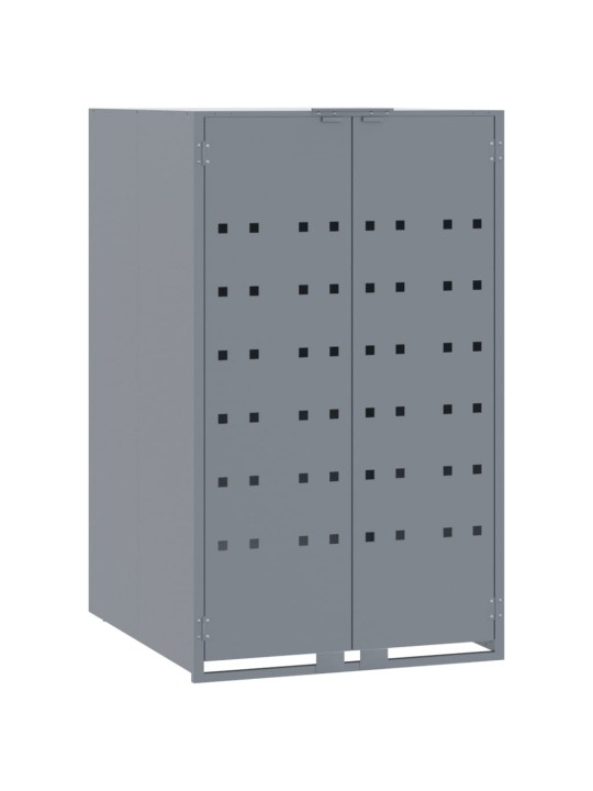 Box na 2 popelnice šedý 138 x 79 x 117 cm ocel
