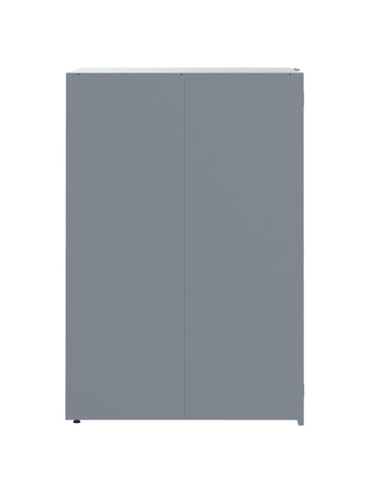 Box na 2 popelnice šedý 138 x 79 x 117 cm ocel