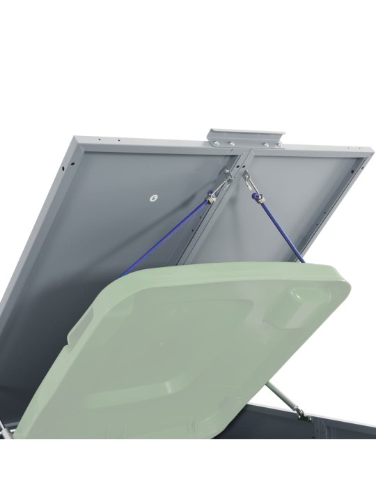 Box na 2 popelnice šedý 138 x 79 x 117 cm ocel