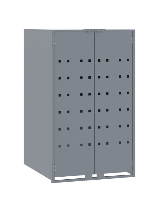 Box na 4 popelnice šedý 276 x 79 x 117 cm ocel