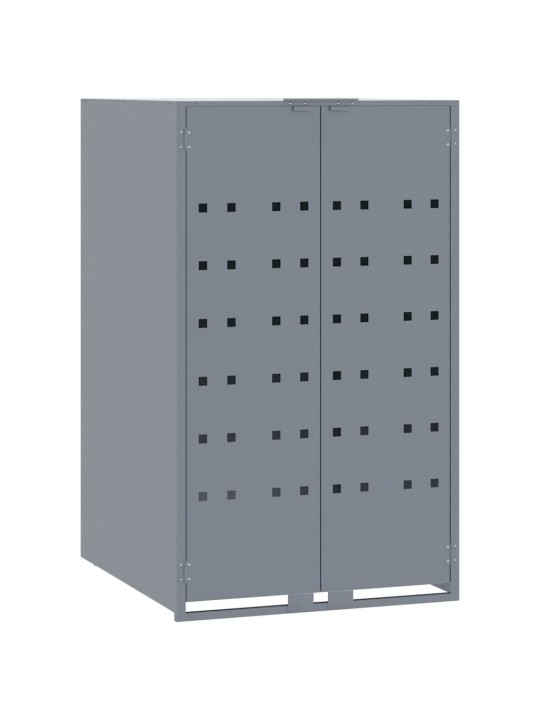 Box na 6 popelnic šedý 414 x 79 x 117 cm ocel