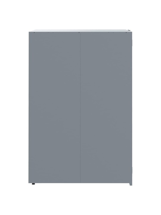 Box na 6 popelnic šedý 414 x 79 x 117 cm ocel
