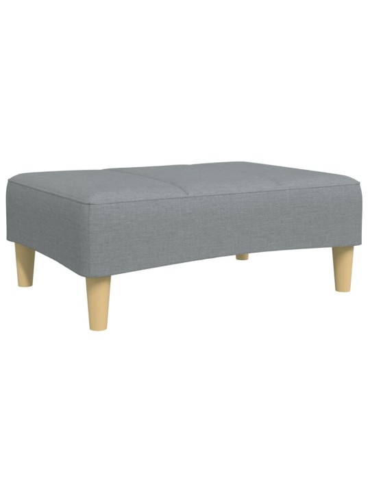 Podnožka světle šedá 77 x 55 x 31 cm textil