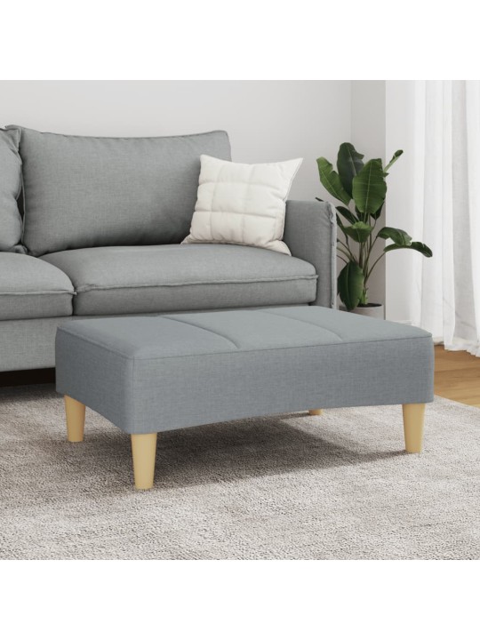 Podnožka světle šedá 77 x 55 x 31 cm textil