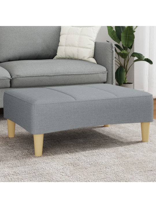 Podnožka světle šedá 77 x 55 x 31 cm textil