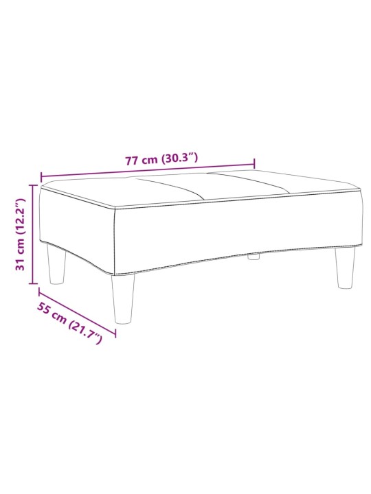Podnožka tmavě šedá 77 x 55 x 31 cm textil