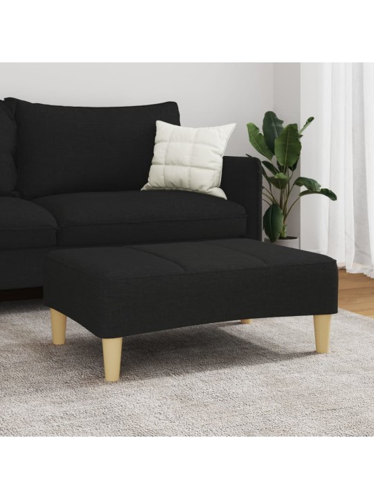 Podnožka černá 77 x 55 x 31 cm textil
