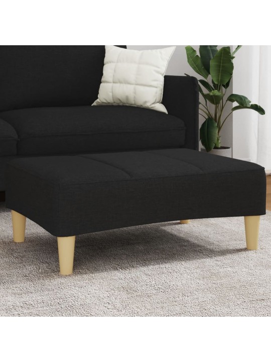 Podnožka černá 77 x 55 x 31 cm textil