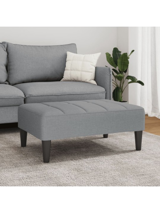 Podnožka světle šedá 77 x 55 x 31 cm textil
