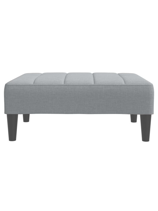 Podnožka světle šedá 77 x 55 x 31 cm textil