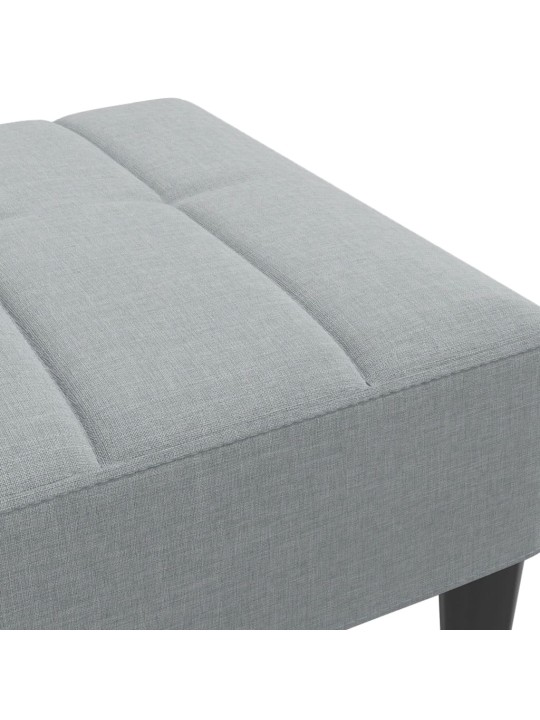 Podnožka světle šedá 77 x 55 x 31 cm textil