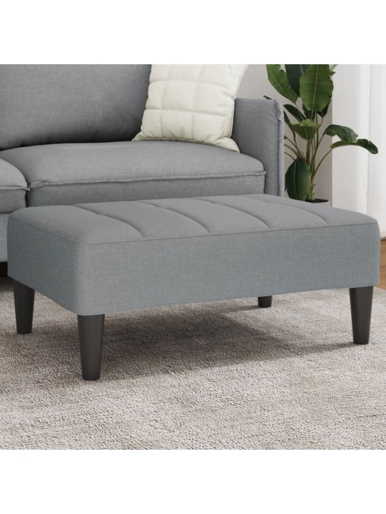 Podnožka světle šedá 77 x 55 x 31 cm textil